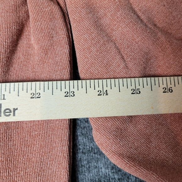 Peter Millar Melange Tri Blend Mens Golf Pullover Size L Orange Fleece 1/4 Zip - Picture 8 of 9